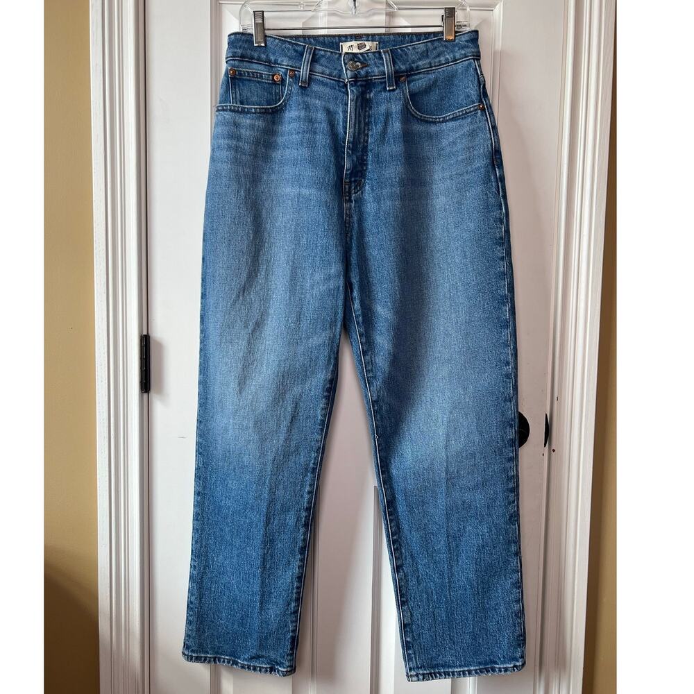 Madewell Curvy 90s Straight Crop Jeans Denim Medium Wash High Rise Women's 29